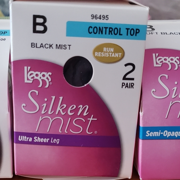 4 pair L'eggs Sz B Control Top Silken Mist - Picture 2 of 3